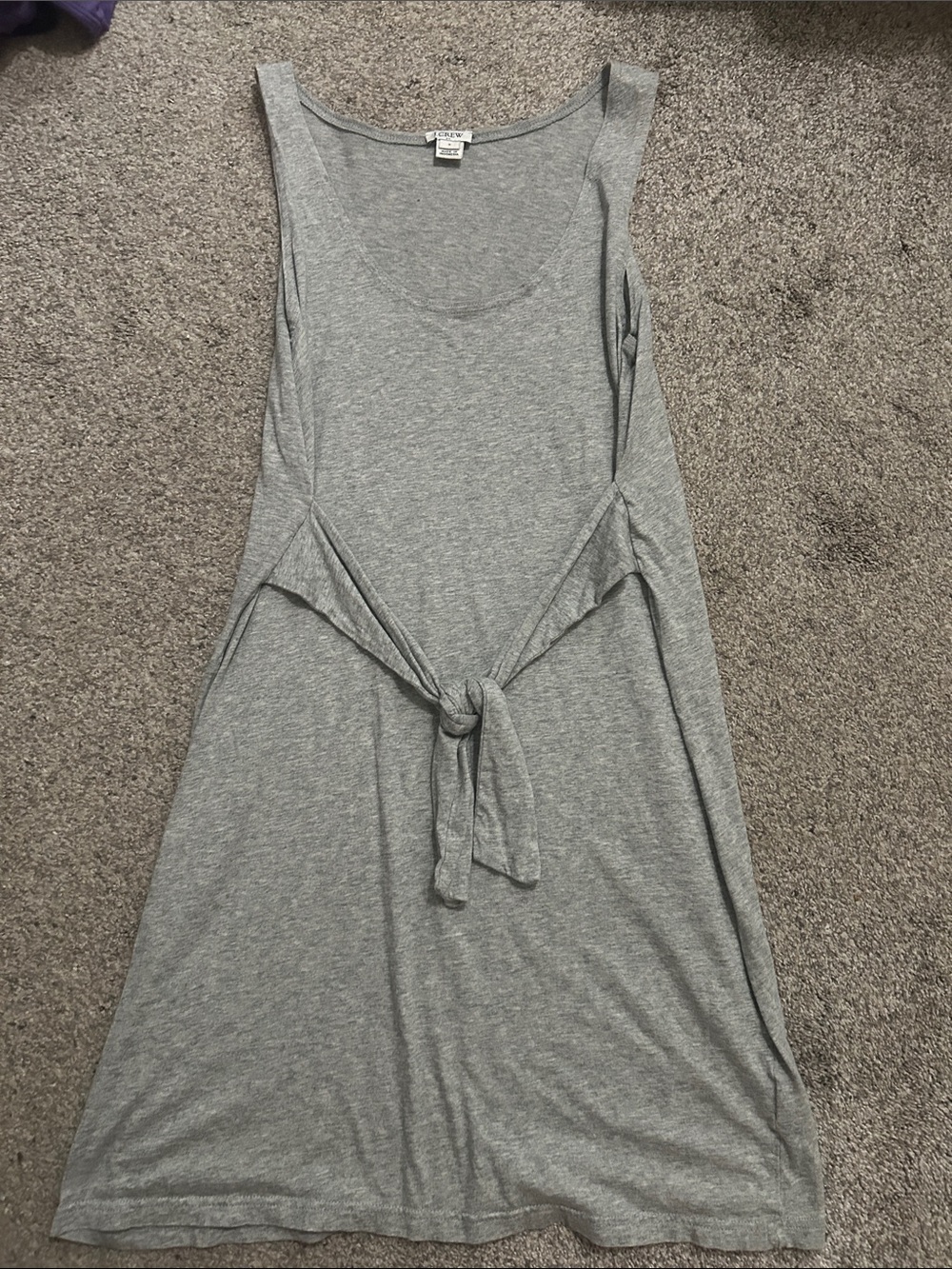 J.Crew Grey Tie-Front Sleeveless Dress